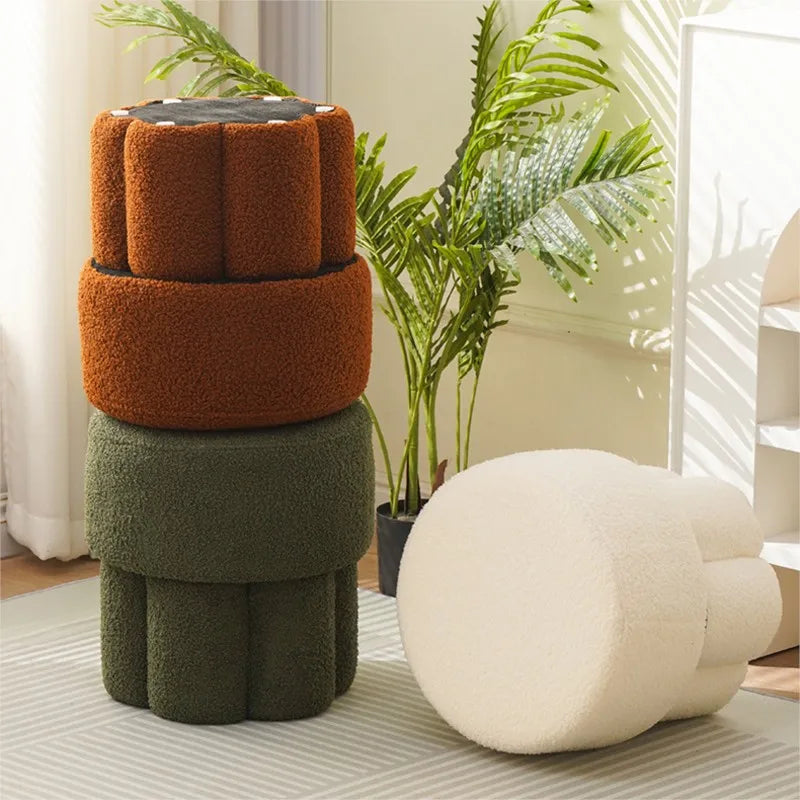 Joylove Lambskin Stool Household Popular Makeup Stool Door Shoe Changing Stool Children S Mushroom Stool Living Room Coffee