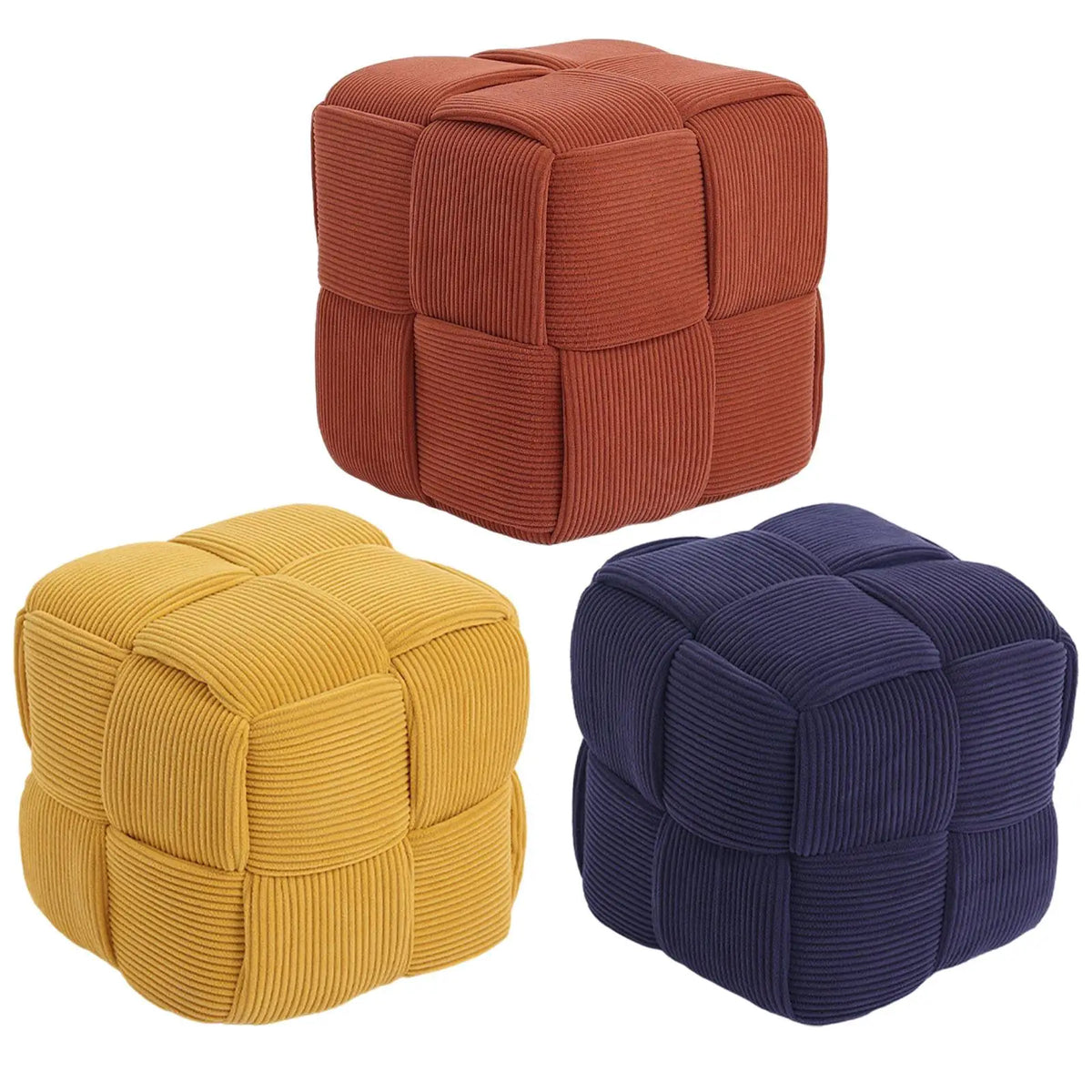 Seating Foot Stool with Non Skid Legs Wood Floor Protection Comfortable Small Footstool for Office Couch Nursery Doorway Bedroom