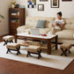 Solid wood small stool shoe change  low  at home door living room coffee table soft bag sofa
