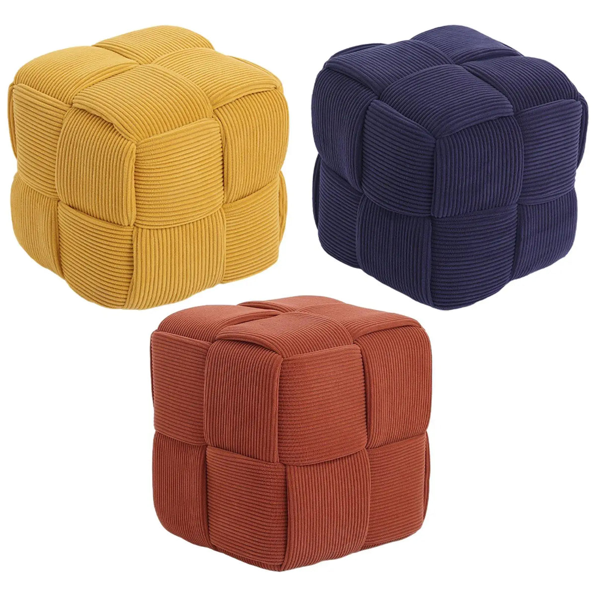 Seating Foot Stool with Non Skid Legs Wood Floor Protection Comfortable Small Footstool for Office Couch Nursery Doorway Bedroom