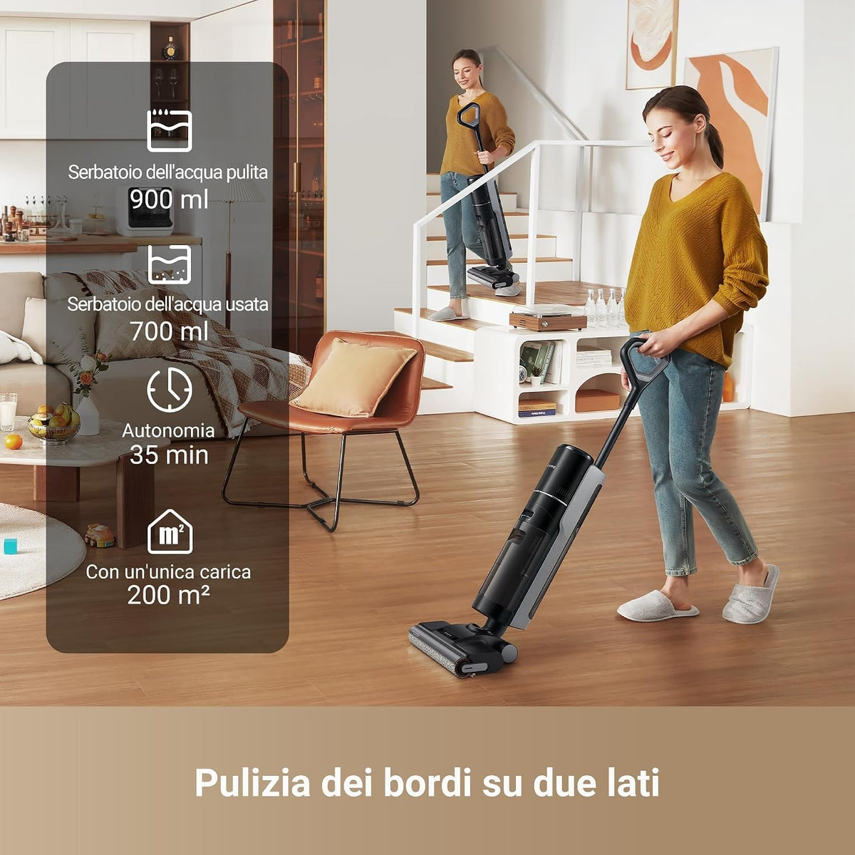 Dreame H12 Pro Ultra | Aspirapolvere e Lavapavimenti Wet & Dry con Autopulizia