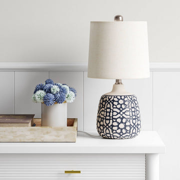 17.5"x9" Assembled Ceramic Table Lamp