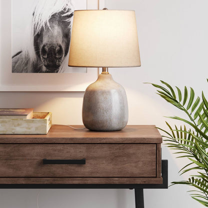 Assembled Ceramic Table Lamp Gray