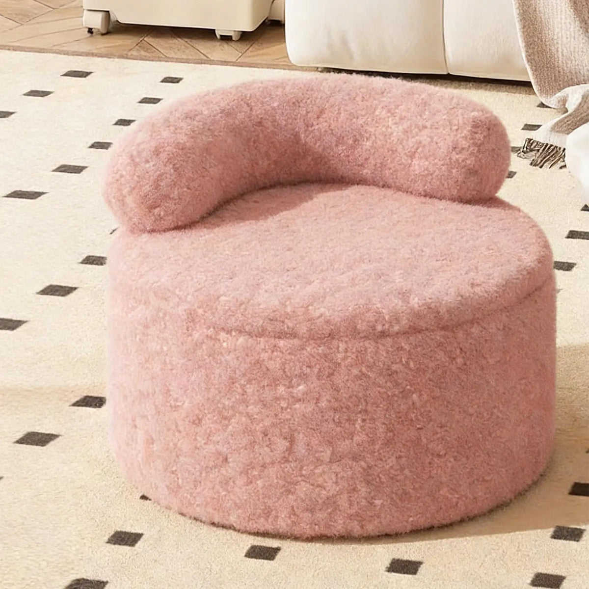 Modern Round Stool Living Room Sofa Side Low Stools Bedroom Storage Ottoman Entrance Ottomans Interior Decoration Furniture
