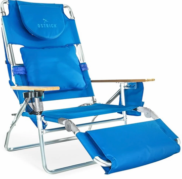 Sedia da spiaggia reclinabile portatile 3 in 1 con borsa termica