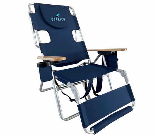Sedia da spiaggia reclinabile portatile 3 in 1 con borsa termica